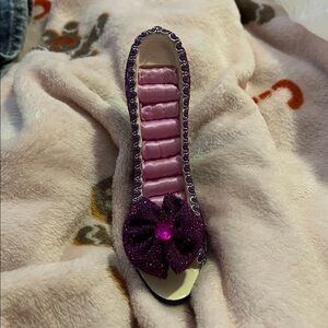 Purple High Heel Ring Holder